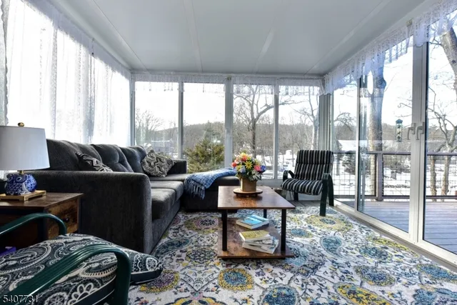 a view of dirt yard with mountain view