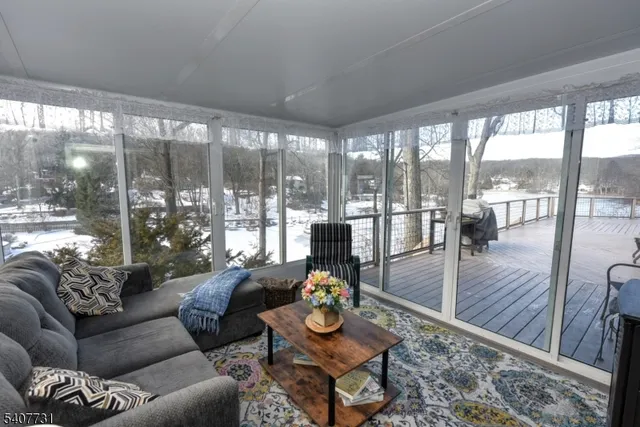 a view of outdoor space with seating area