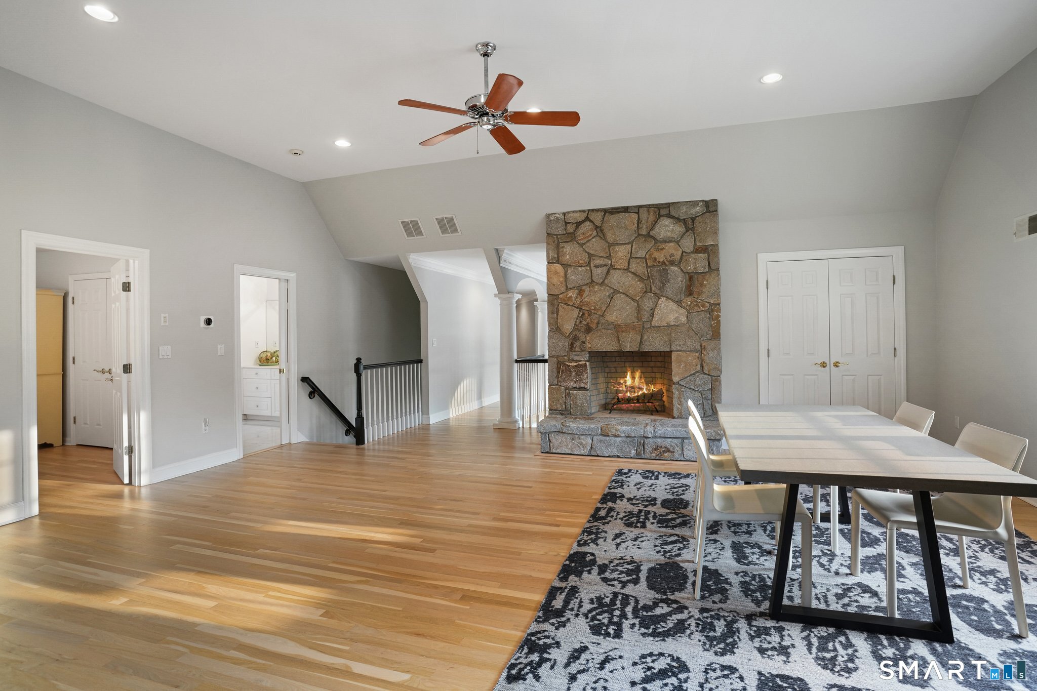 65 Pine Ridge Road Wilton, CT 06897 - Photo 24 of 36 Second Floor Bonus Room, Door to BR 4 and Ensuite Bathroom