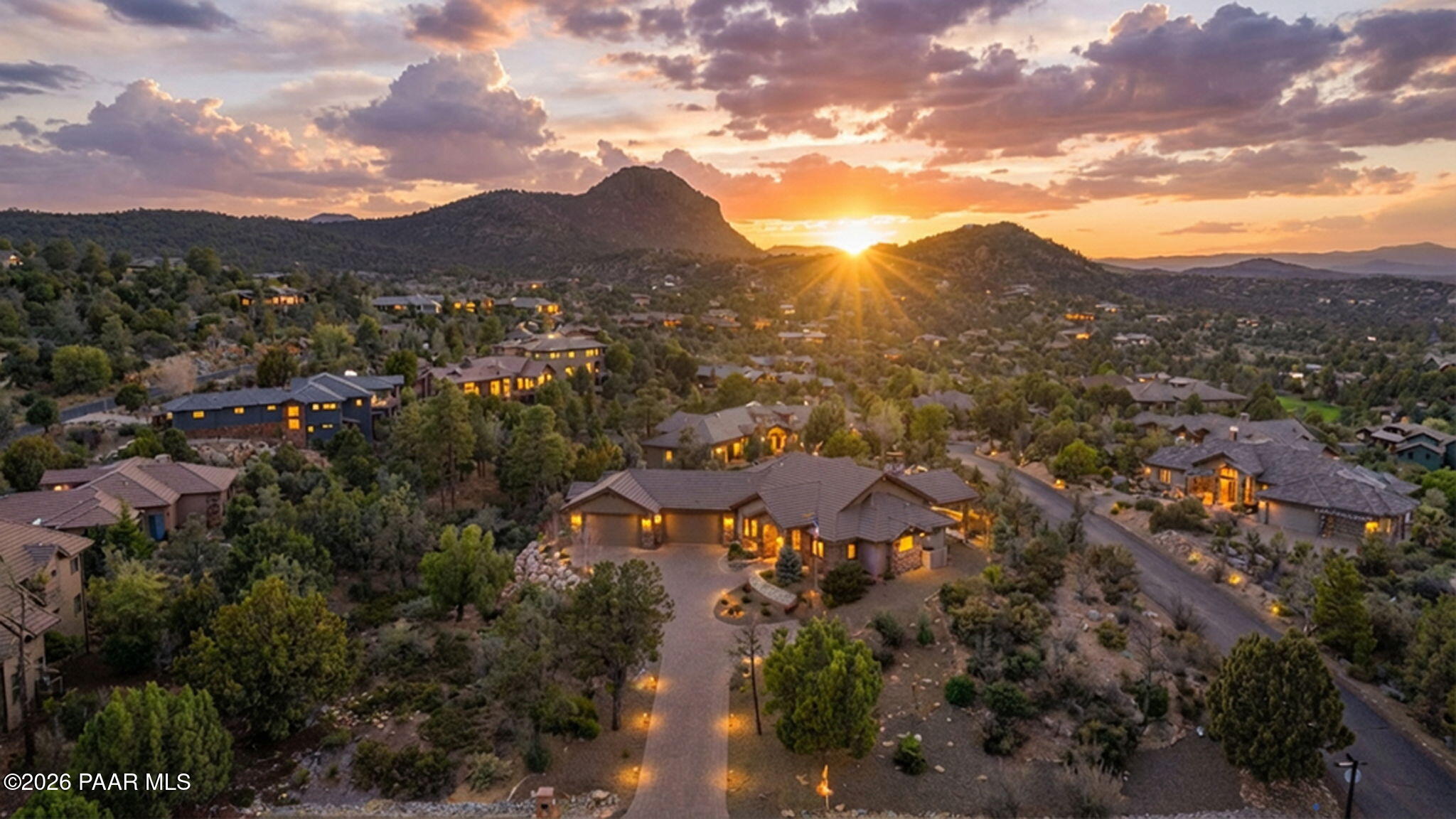 2140 Forest Mountain Road Prescott, AZ 86303 - Photo 1 of 56 an aerial view of residential houses with outdoor space and trees