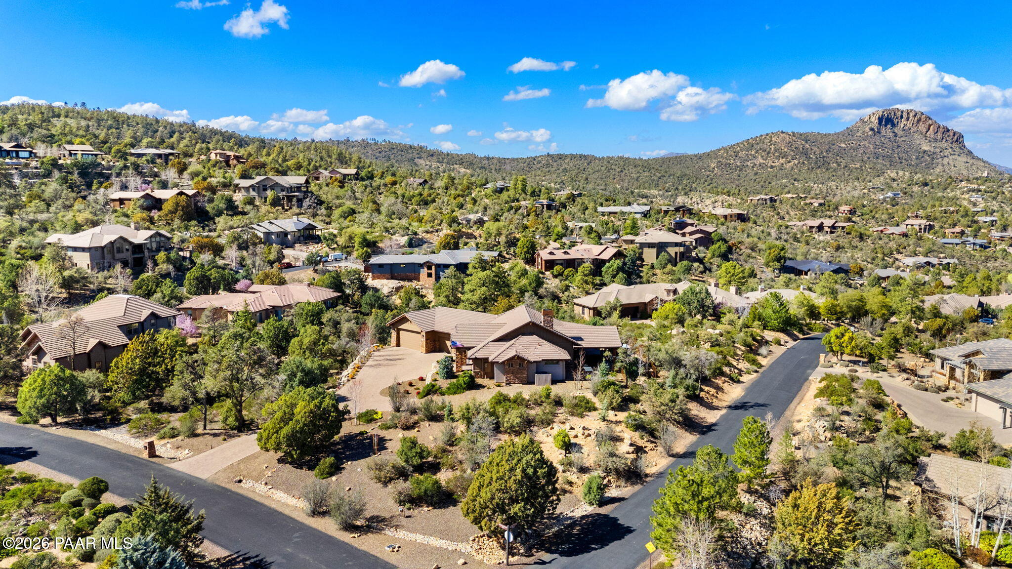2140 Forest Mountain Road Prescott, AZ 86303 - Photo 52 of 56 an aerial view of residential houses with outdoor space