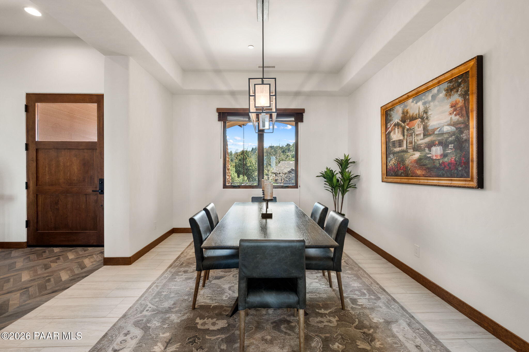 2140 Forest Mountain Road Prescott, AZ 86303 - Photo 6 of 56 a dining room with furniture window and wooden floor