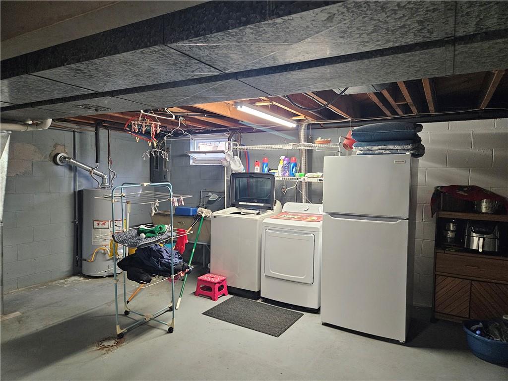 521 West Butler Street Mercer, PA 16137 - Photo 15 of 23 a view of storage and utility room with washer and dryer