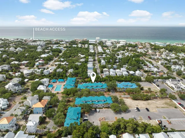 an aerial view of a city