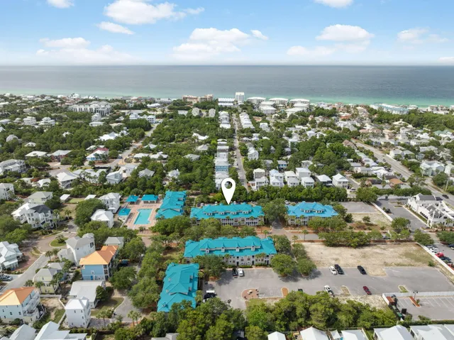 an aerial view of a city