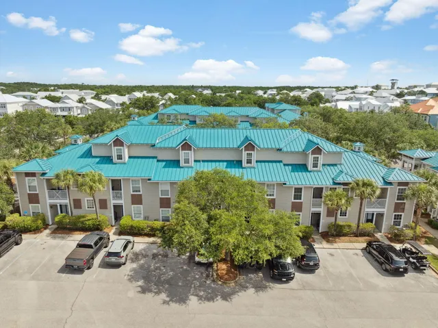 an aerial view of multiple house