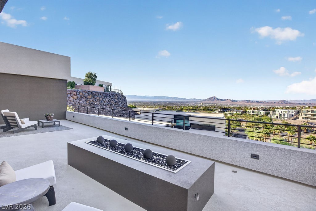 1456 Solitude Ridge Drive Henderson, NV 89012 - Photo 53 of 94 Balcony off Loft Lounge & Bar with Fire Feature
