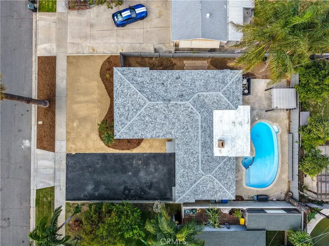 an aerial view of multiple house