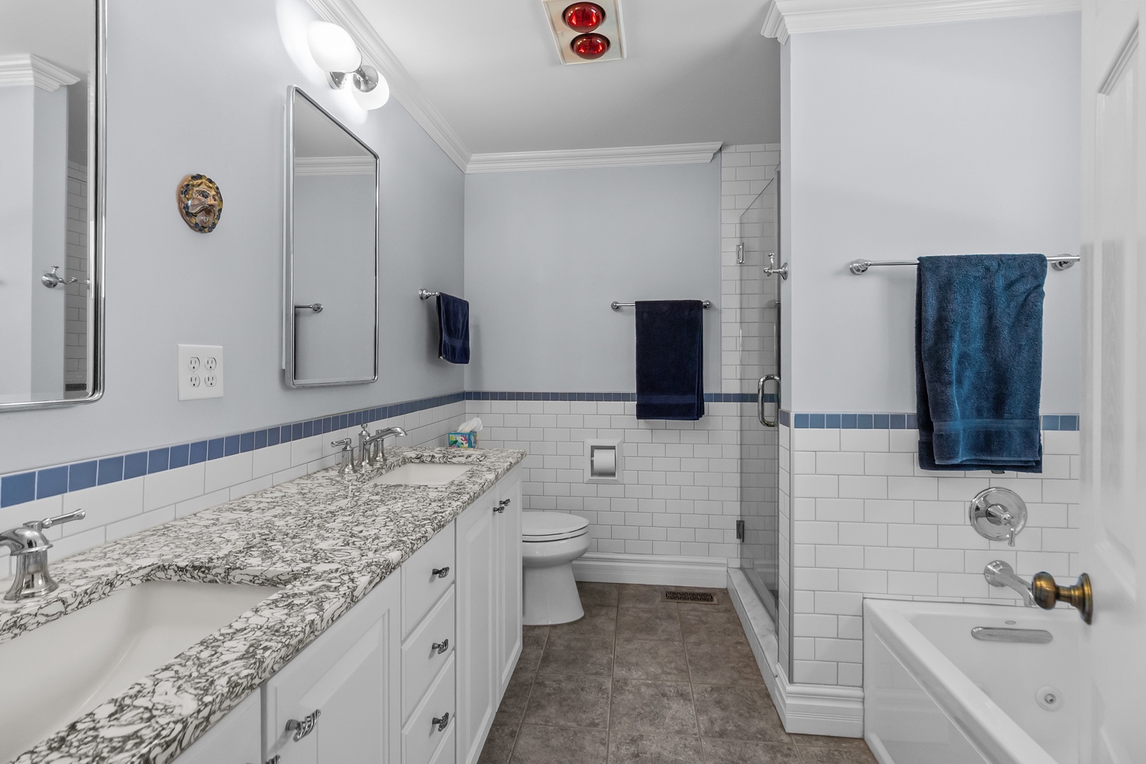 19303 McGuire Road Harvard, IL 60033 - Photo 26 of 36 a bathroom with a granite countertop sink double vanity and mirror