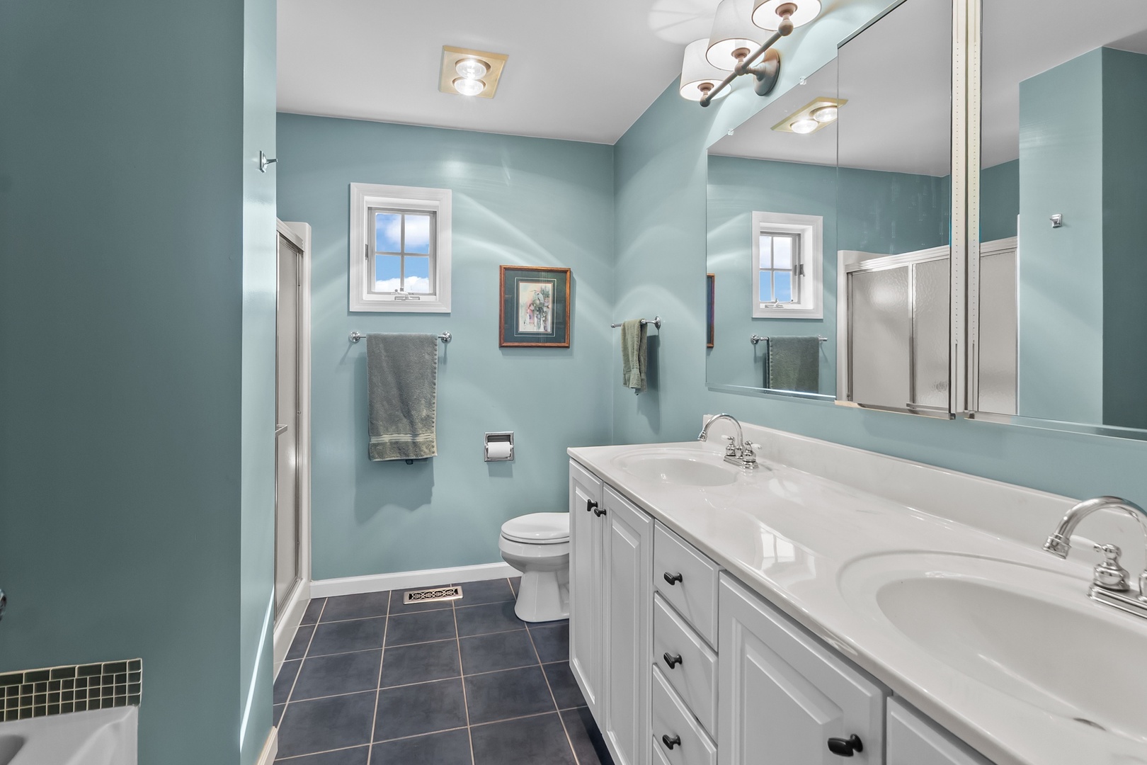 19303 McGuire Road Harvard, IL 60033 - Photo 32 of 36 a bathroom with a sink a toilet and shower