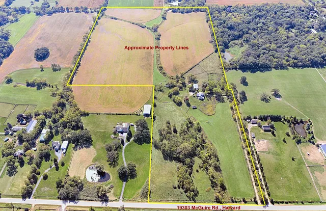 a view of a lake with a houses
