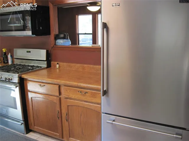 a room with washing machine