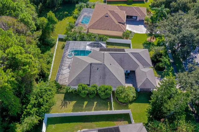 an aerial view of multiple house