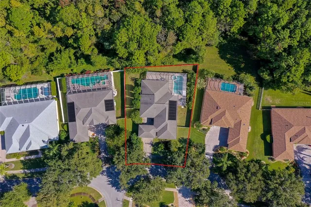 an aerial view of multiple house