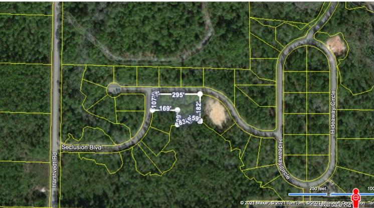 Lot 48 Seclusion Way Santa Rosa Beach, FL 32459 - Photo 14 of 14 Lot 48 Dimensions + Aeriel Google Map