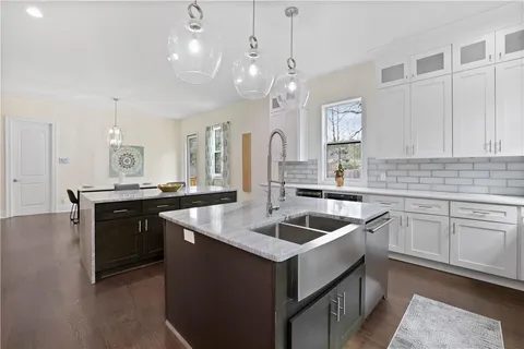 a view of small space with wooden floor