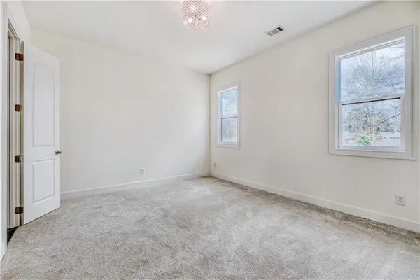 an empty room with a window