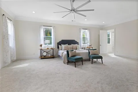 a bathroom with a double vanity sink and mirror