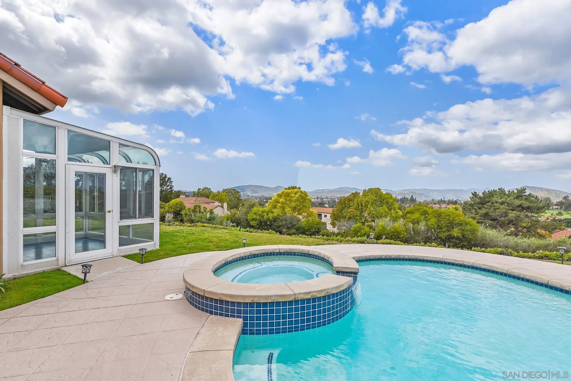 13000 Lomas Verdes Drive Poway, CA 92064 - Photo 53 of 58 a view of a terrace with a garden and trees