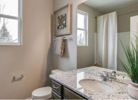 3509 Peace Road Columbia, TN 38401 - Photo 11 of 11 a bathroom with a granite countertop sink toilet and a mirror