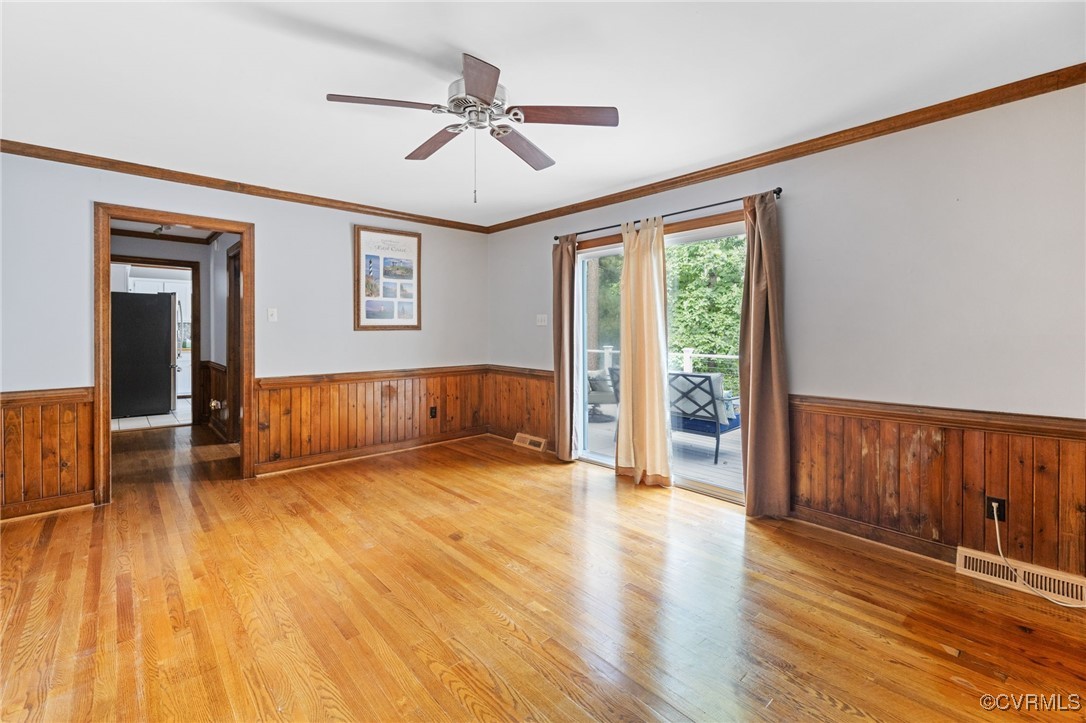 3202 Fortunes Ridge Road Midlothian, VA 23112 - Photo 17 of 29 a view of empty room with wooden floor and fan