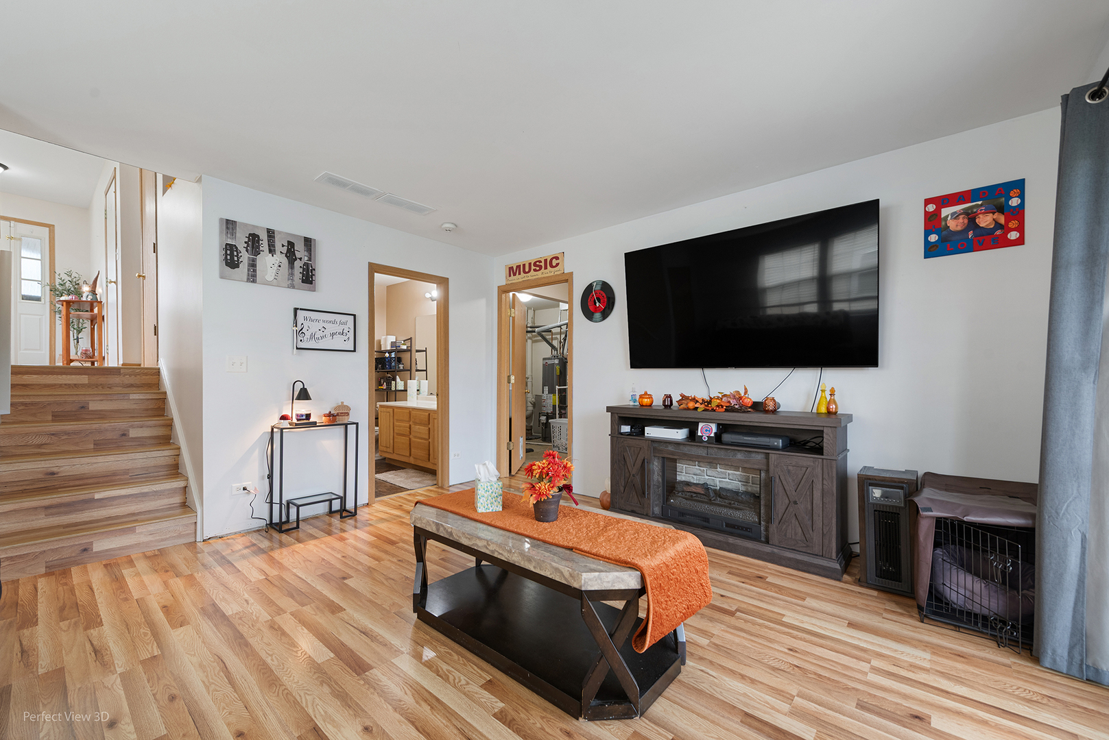 1310 Harvest Drive Crest Hill, IL 60403 - Photo 13 of 21 a living room with furniture and a flat screen tv