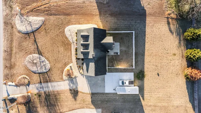 a terrace of a house with outdoor seating