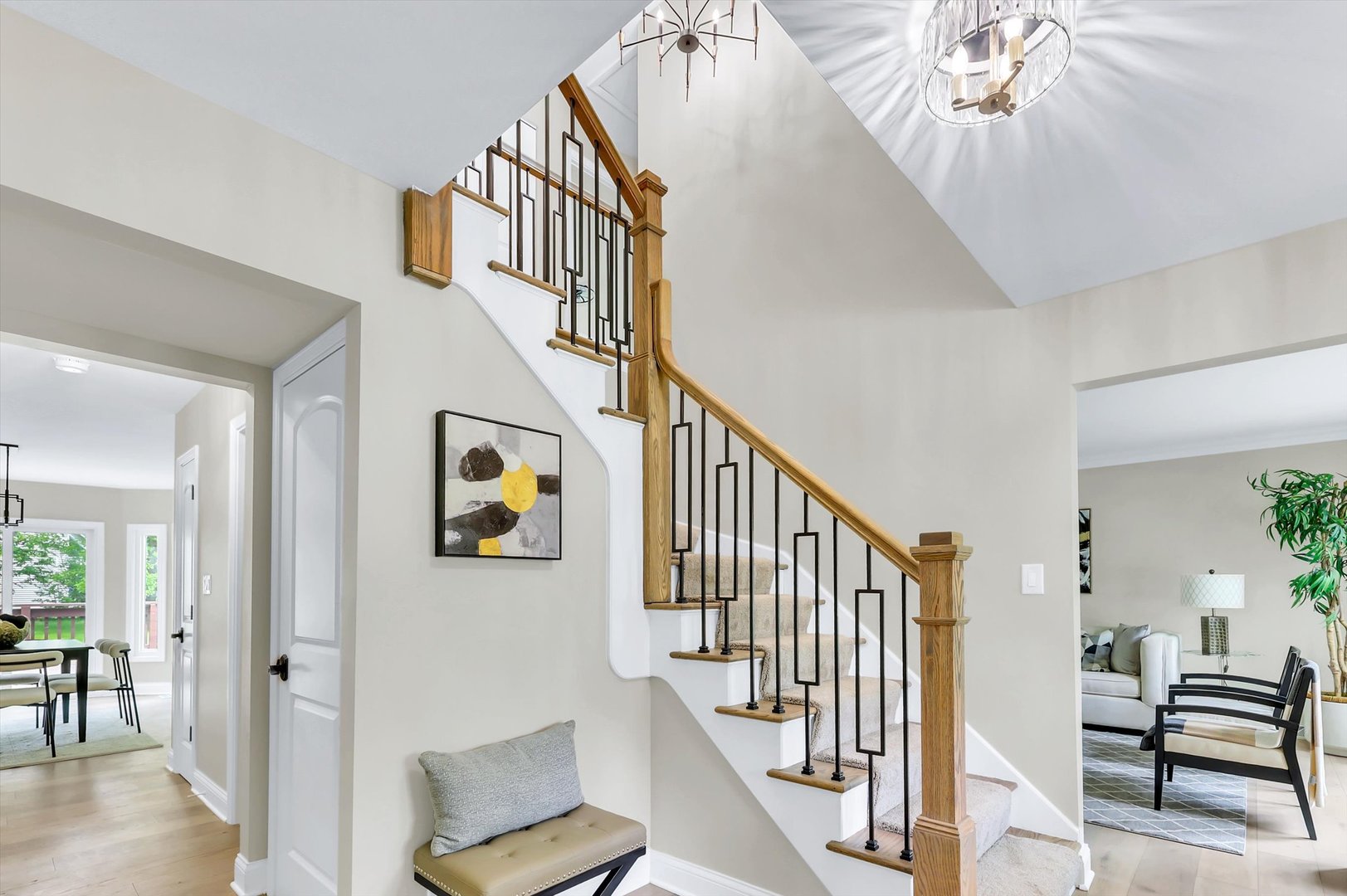 967 West Bauer Road Naperville, IL 60563 - Photo 2 of 37 a view of entryway and hall with wooden floor