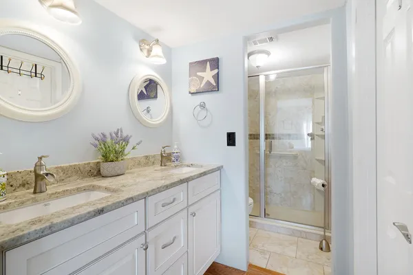 a sink with a vanity