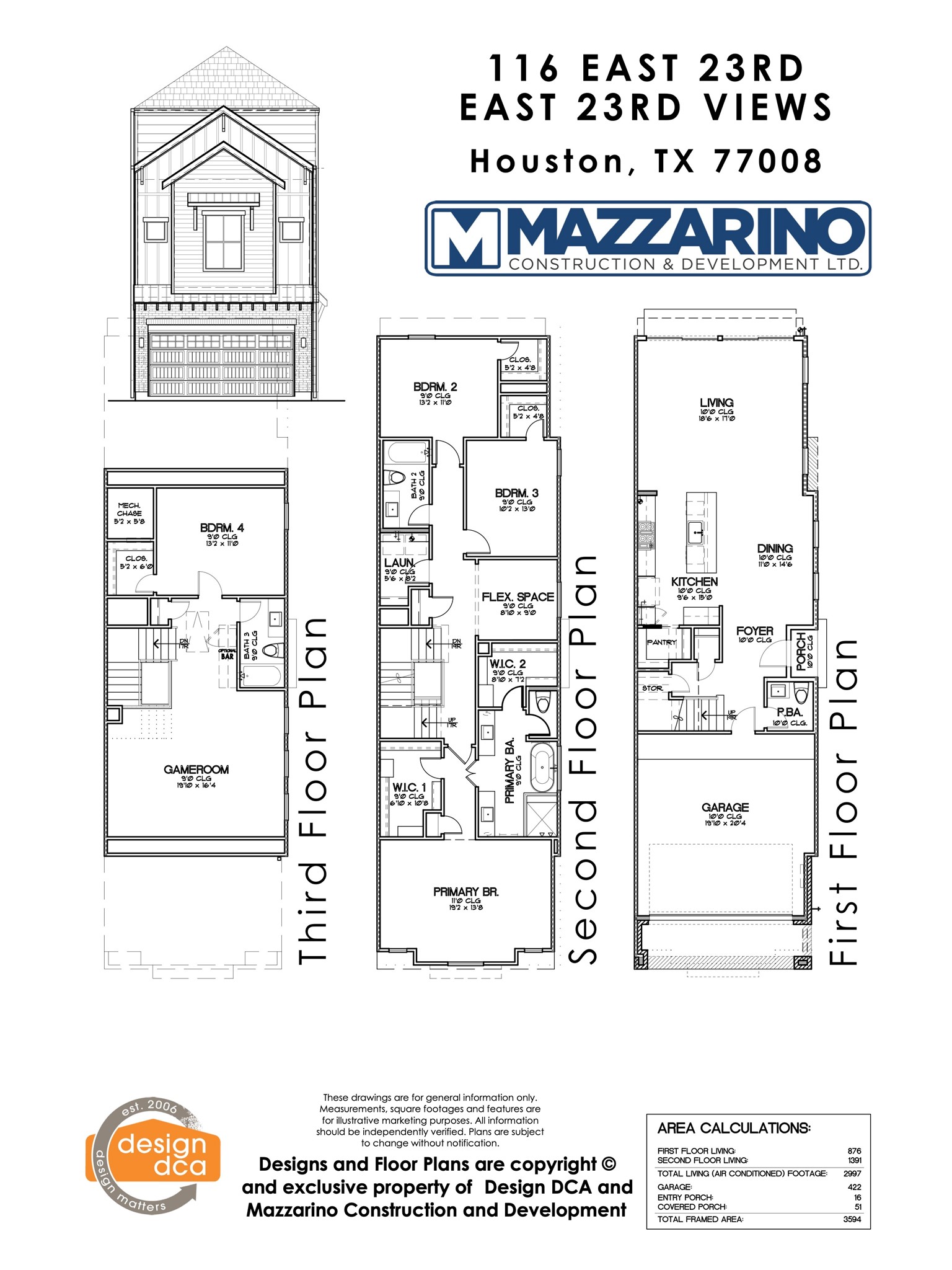 116 East 23rd Street Houston, TX 77008 - Photo 16 of 50 * Est Comp 9/15/2026 *
* Please be aware that these plans are the property of the architect/builder designer that designed them not DUX Realty, Mazzarino Construction or 118 E 23RD LLC. Please be aware that these plans are the property of the architect and are protected from reproduction and sharing under copyright law. These drawing are for general information only. Measurements, square footages and features are for illustrative marketing purposes. All information should be independently verified.