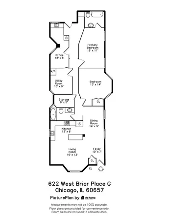 $3,900 | 622 West Briar Place, Unit G, Chicago, IL 60657