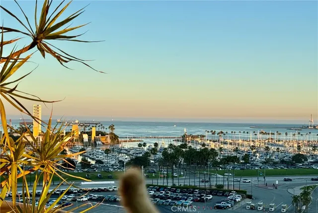 a view of a city with tall buildings