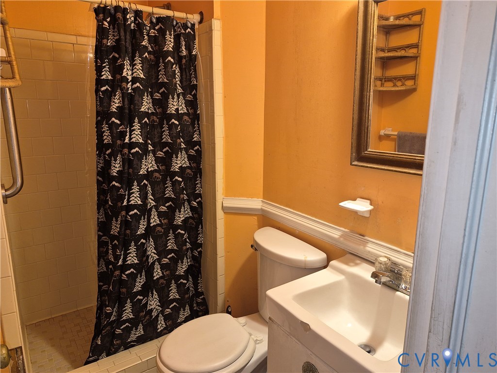 3818 Cedar Grove Road Richmond, VA 23235 - Photo 18 of 20 view of bathroom with a sink toilet and shower