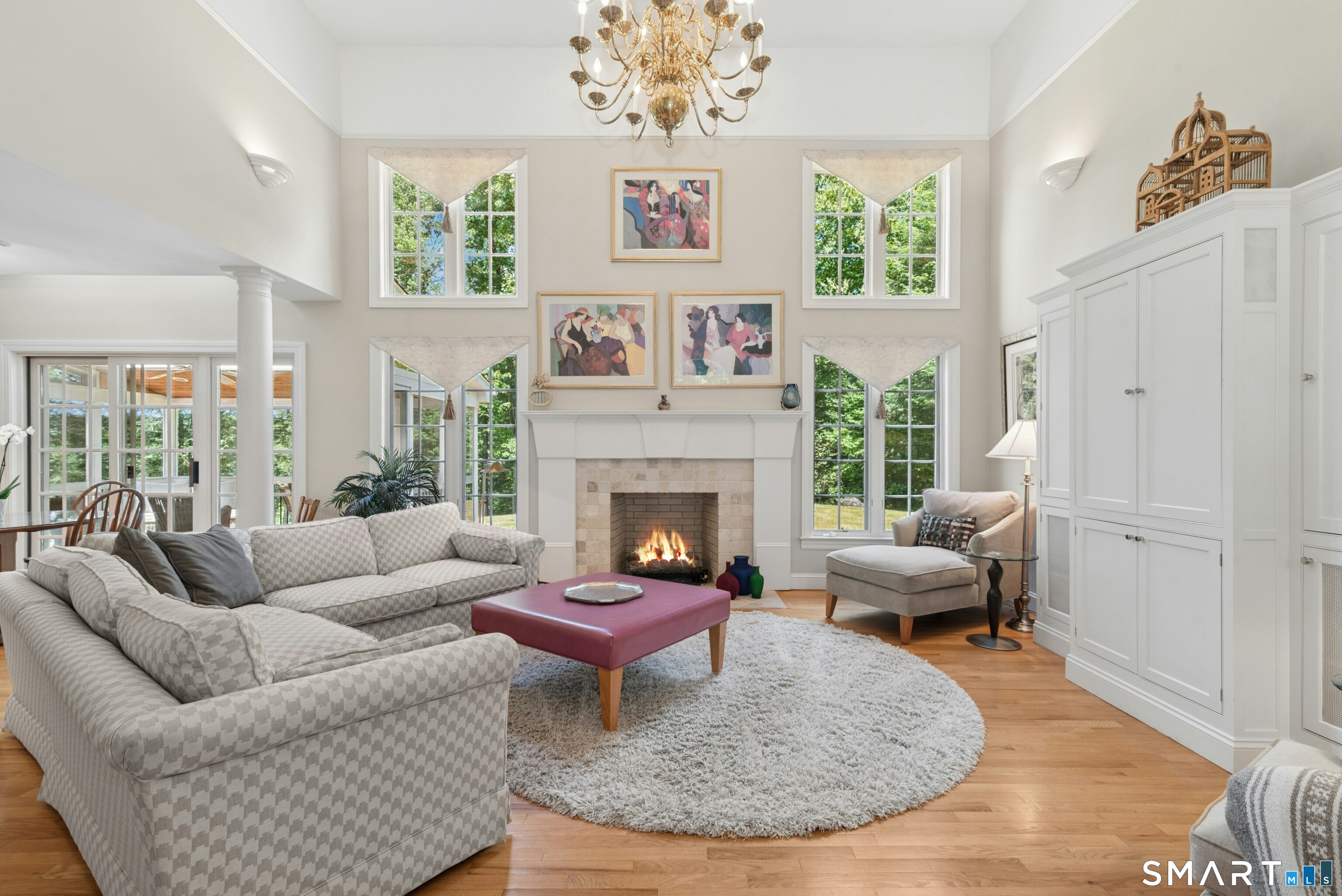 17 D Butterfield Road Newtown, CT 06470 - Photo 12 of 34 Family Room with Two Story Ceiling