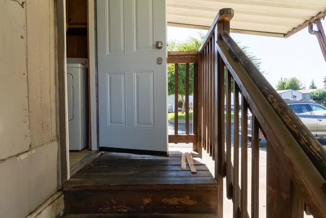 a view of balcony and deck