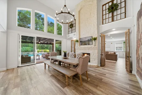 a view of hallway with livingroom