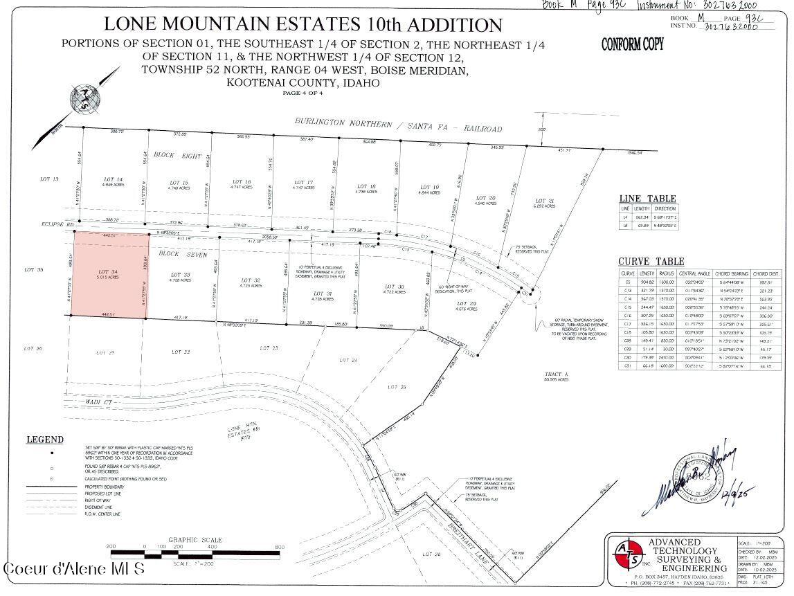 L34-b7 North Eclipse Road Rathdrum, ID 83858 - Photo 5 of 6 Plat