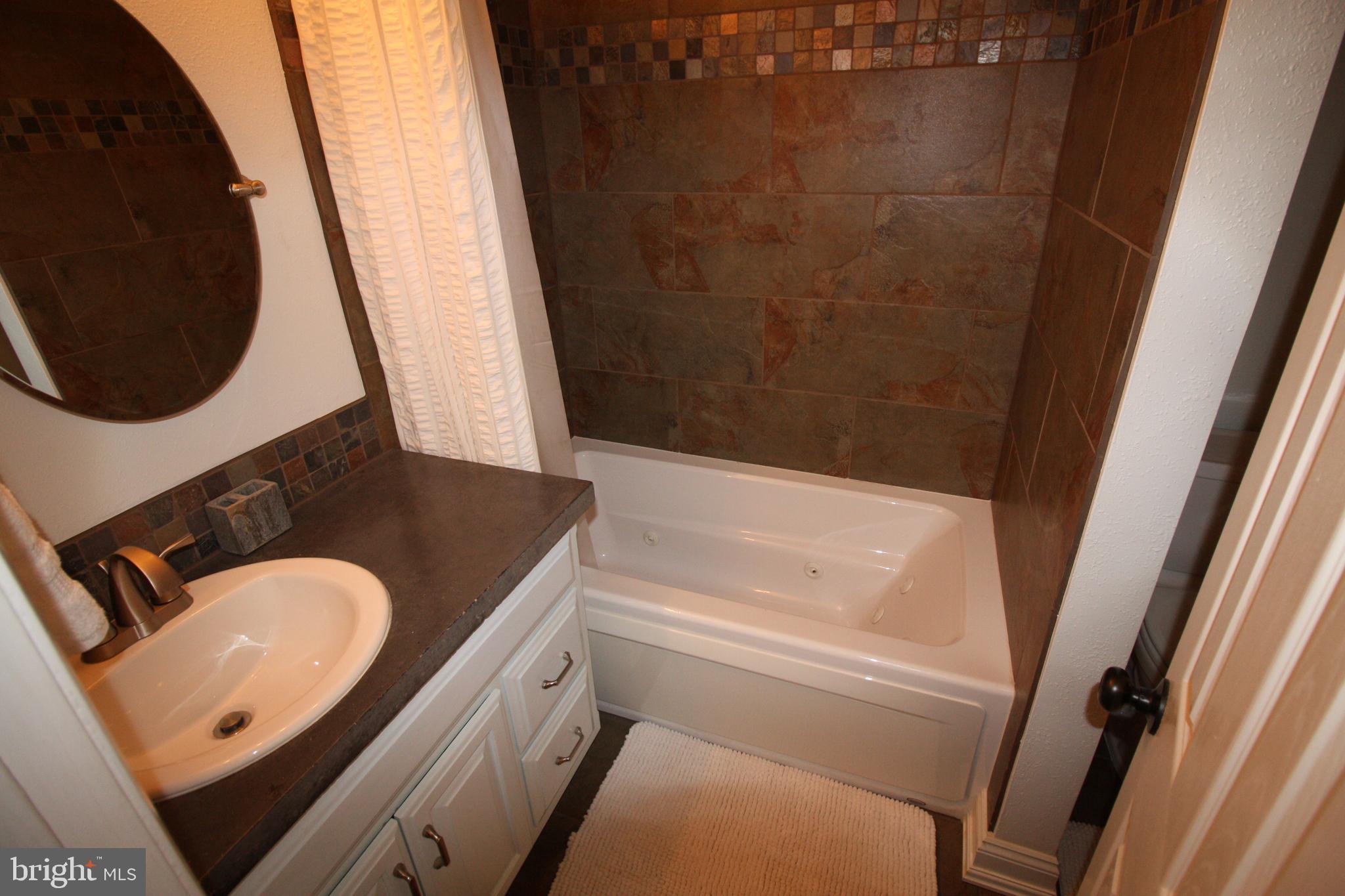 4340 Columbia Park Road Pomfret, MD 20675 - Photo 19 of 29 Hall bath with concrete sink and jacuzzi