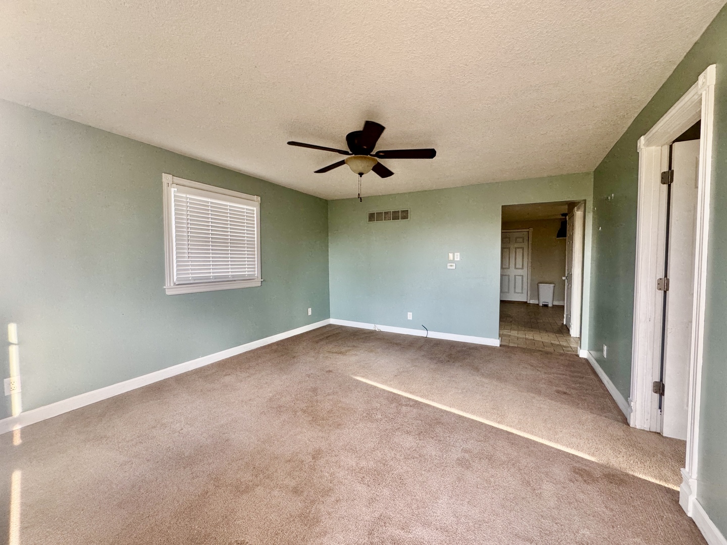 202 North Washington Street Joy, IL 61260 - Photo 4 of 12 a view of an empty room with a ceiling fan and window