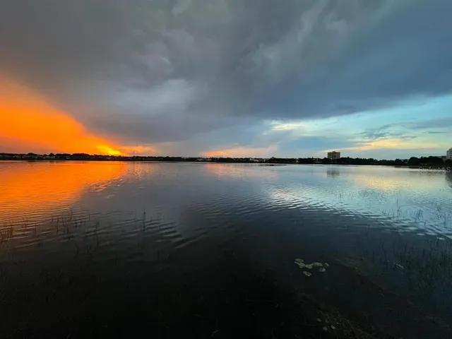 a view of an ocean and beach