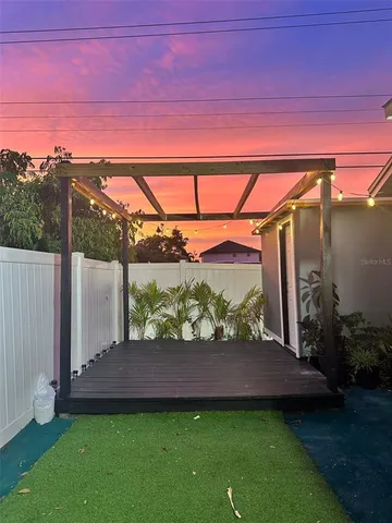 a house view with a garden space