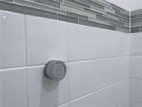 a close up view of racks on the wall