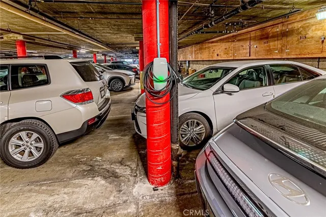 a view of parking garage