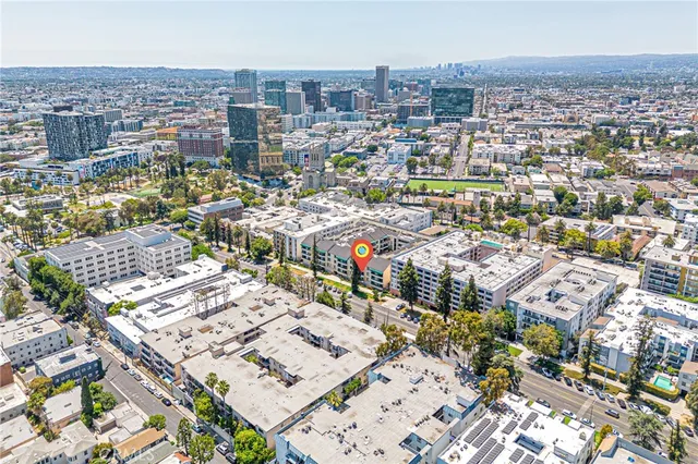 an aerial view of multiple house