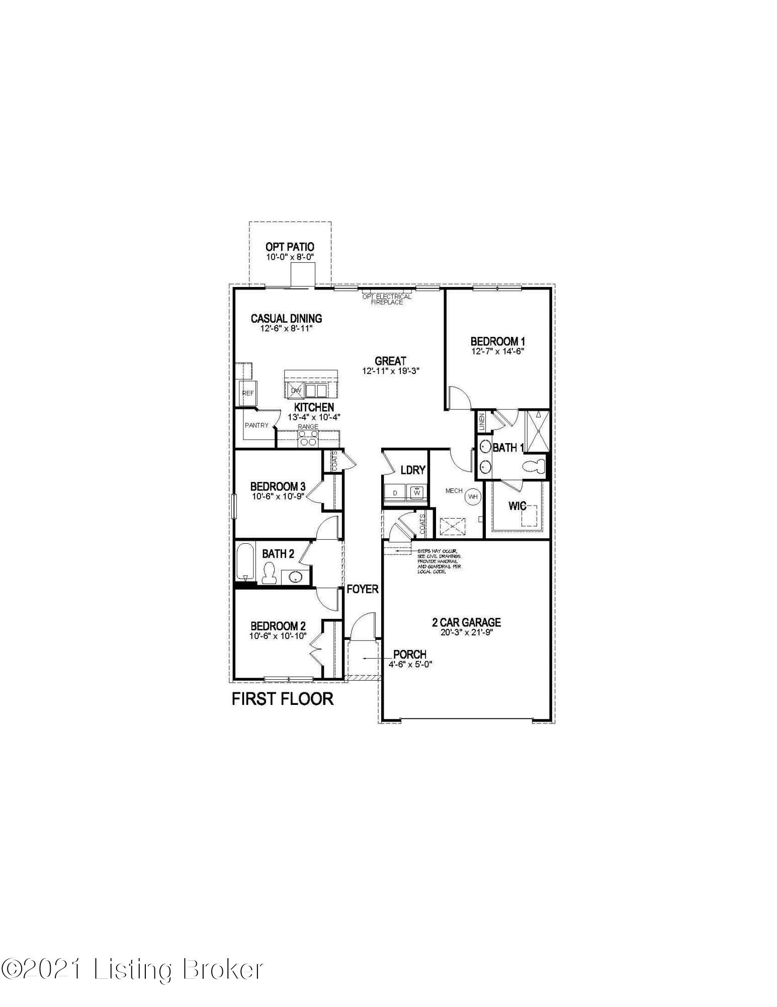 112 Coral Rdg Way Brooks, KY 40109 - Photo 14 of 14 X421 - First Floor Plan - Kentucky