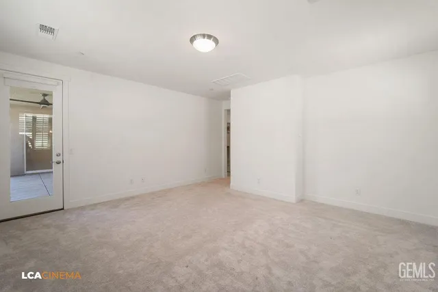an empty room with an entryway