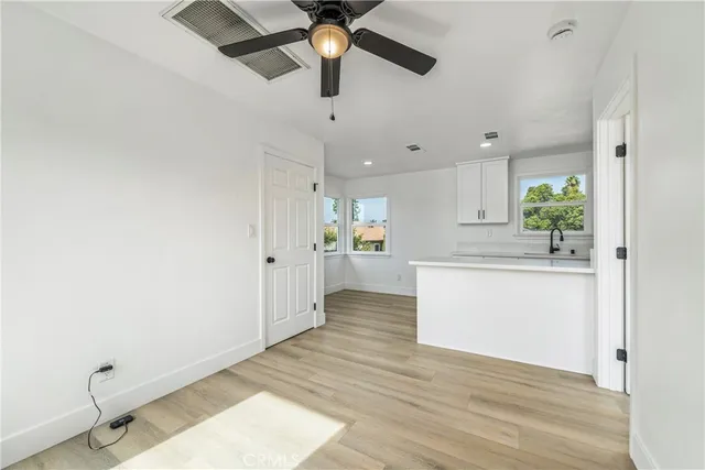 an empty room with a window