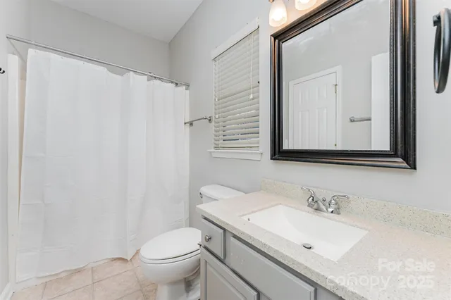 a bathroom with a sink toilet and mirror