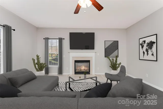 a living room with furniture or fireplace and a flat screen tv