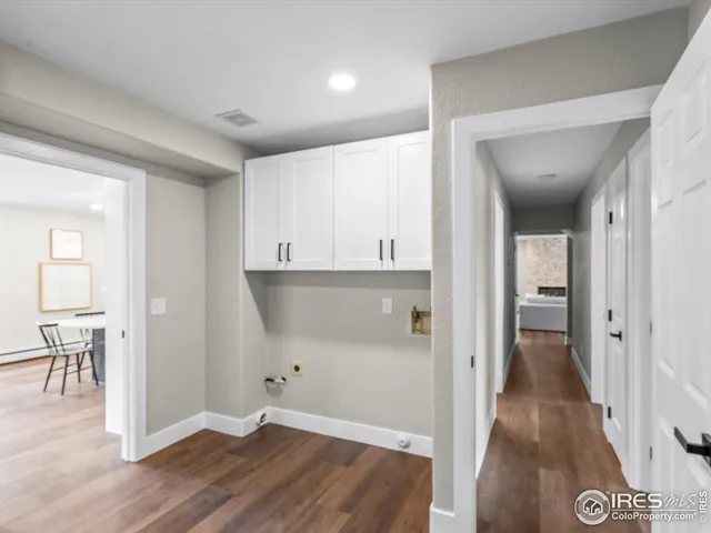 wooden floor in a kitchen
